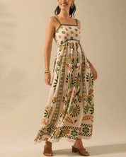 Bohemian maxi jurk met print – Zafira