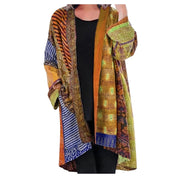 Bohemian oversized dames vest met artistieke print – Yolanda