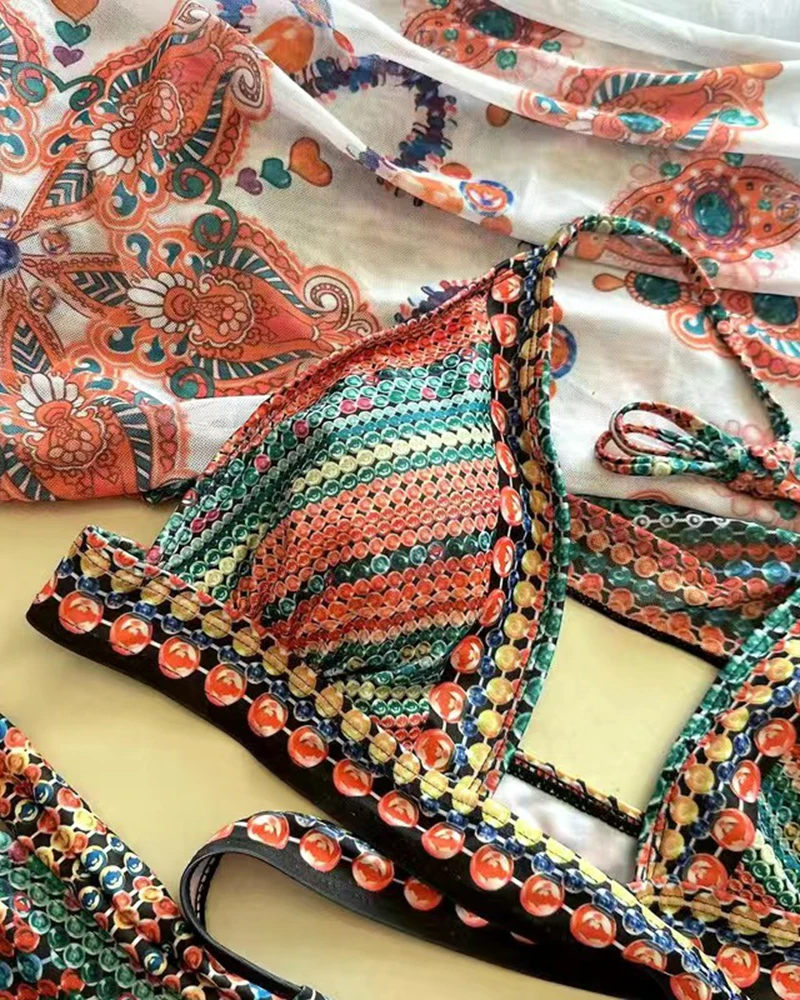 Bohemian print bikini set dames – Savanah