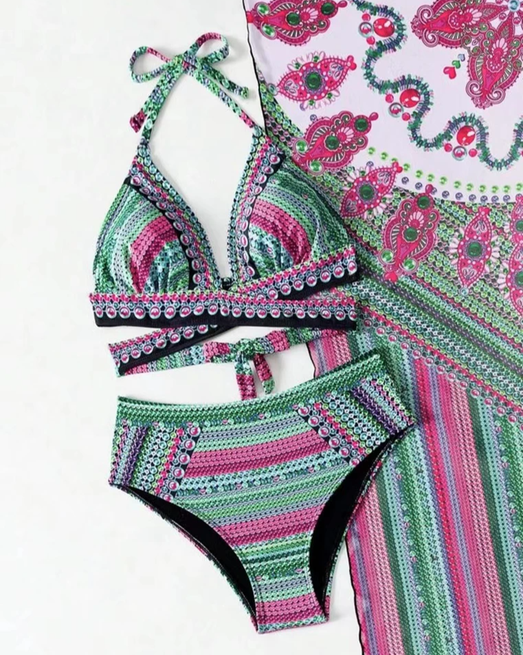 Bohemian print bikini set dames – Savanah