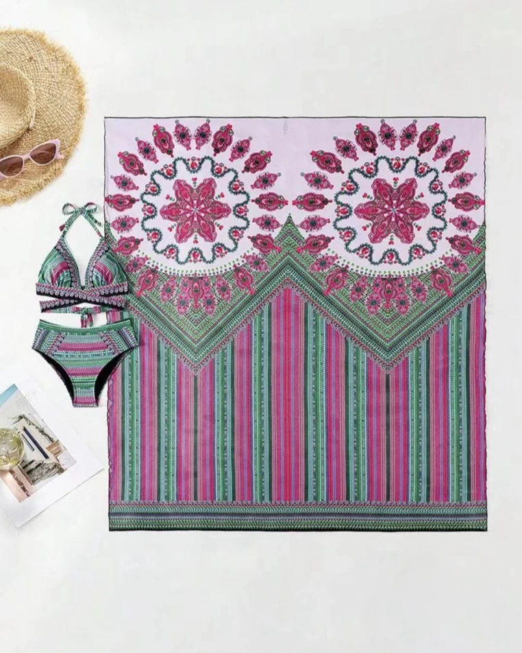 Bohemian print bikini set dames – Savanah