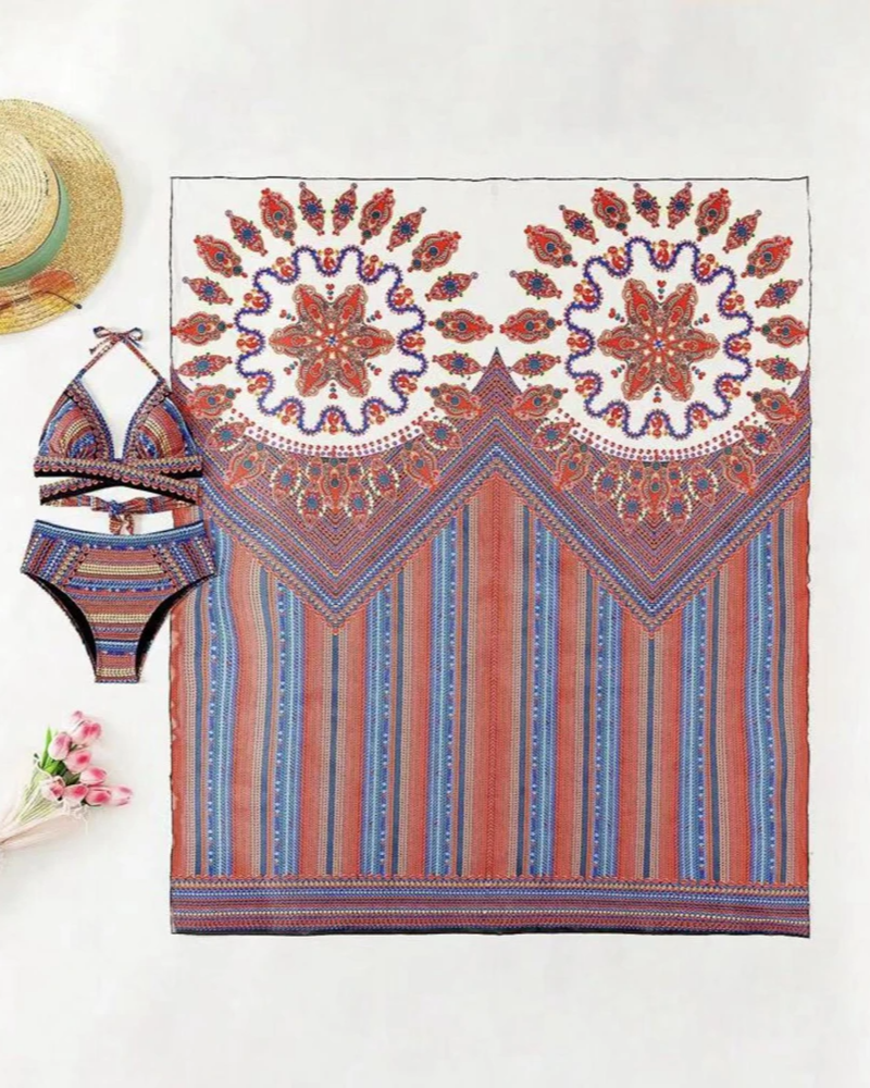 Bohemian print bikini set dames – Savanah