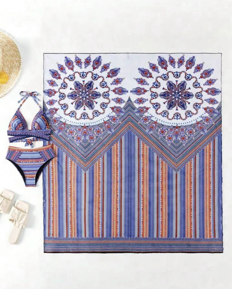 Bohemian print bikini set dames – Savanah