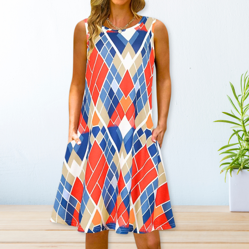 Boho zomerjurk met kleurrijke print - Mila
