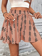 Boho flare dames short met print – Alina