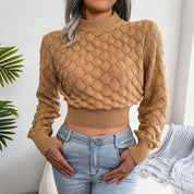 Bubble-knit pullover met structuur – Sofia