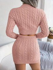 Cable-knit two-piece set dames – Serene