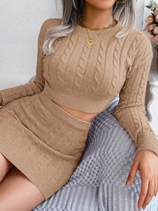 Cable-knit two-piece set dames – Serene