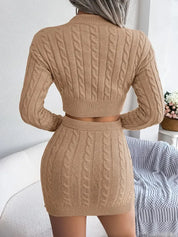 Cable-knit two-piece set dames – Serene