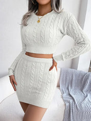 Cable-knit two-piece set dames – Serene