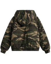 Camouflage winterjas met bontvoering en capuchon – Ysaline