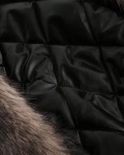 Camouflage winterjas met bontvoering en capuchon – Ysaline