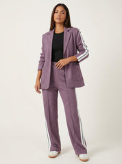 Casual chic blazer set met zijstrepen - Nova