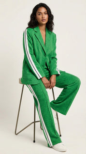 Casual chic blazer set met zijstrepen - Nova