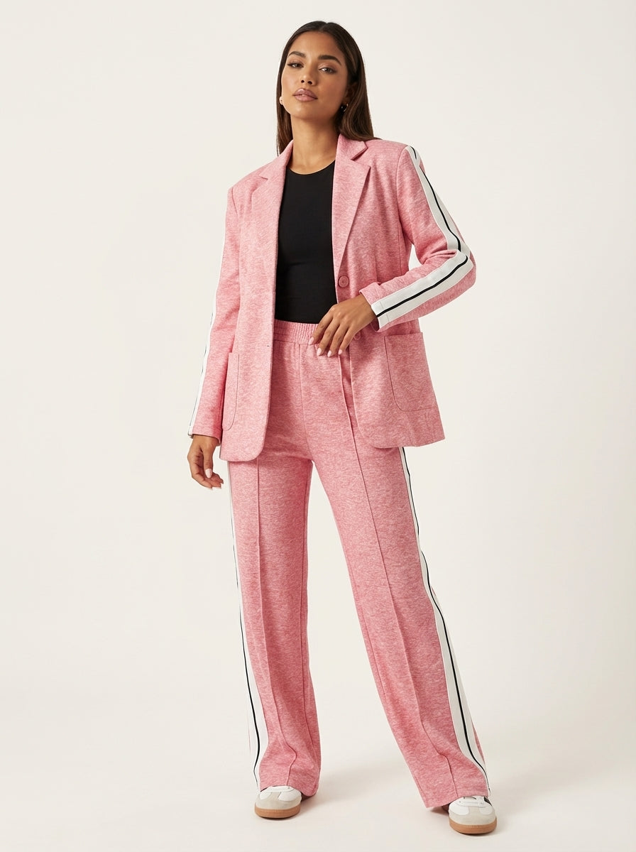 Casual chic blazer set met zijstrepen - Nova