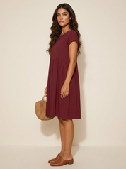 Casual midi jurk met zakken - Luna
