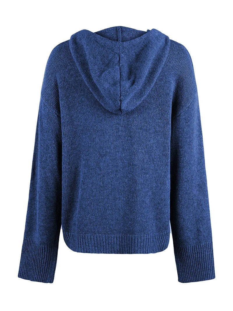 Casual gebreide dames cardigan met capuchon – Livia
