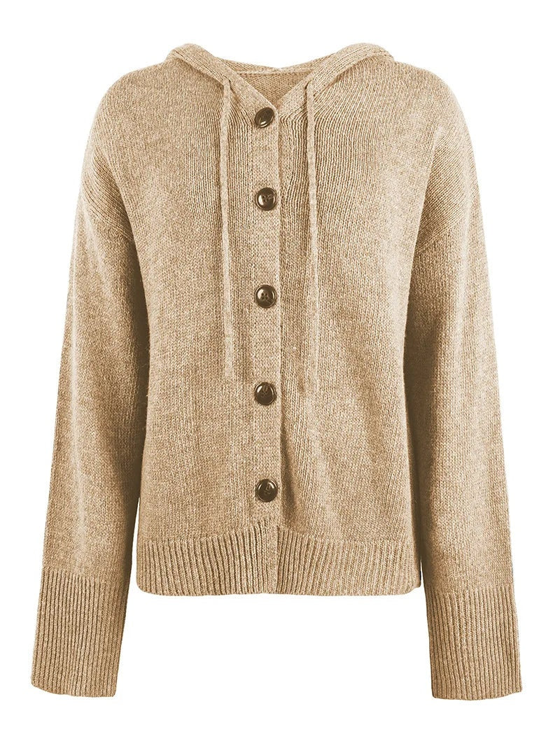 Casual gebreide dames cardigan met capuchon – Livia