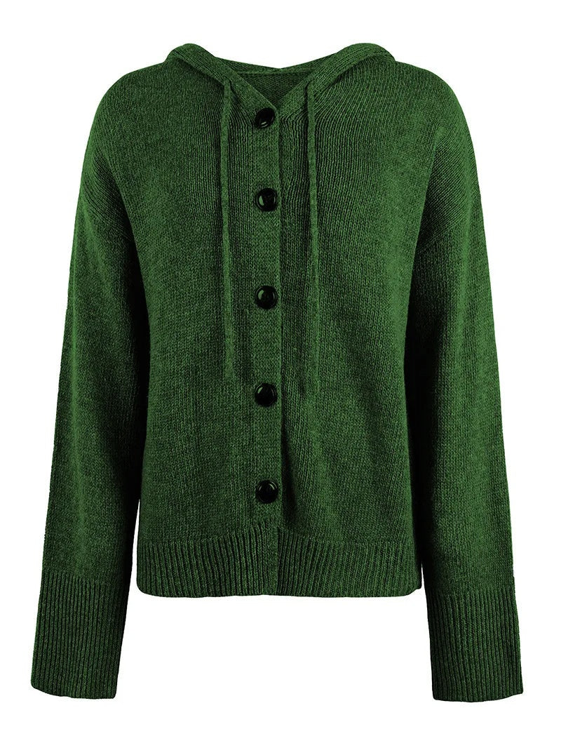 Casual gebreide dames cardigan met capuchon – Livia