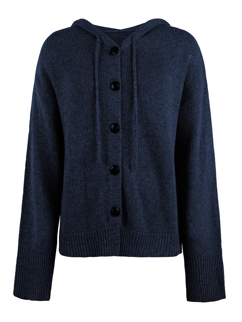 Casual gebreide dames cardigan met capuchon – Livia