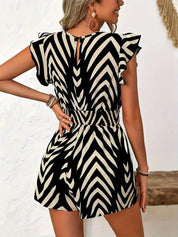 Chevron print dames playsuit – Palma