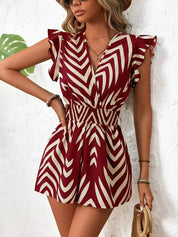 Chevron print dames playsuit – Palma