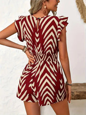 Chevron print dames playsuit – Palma