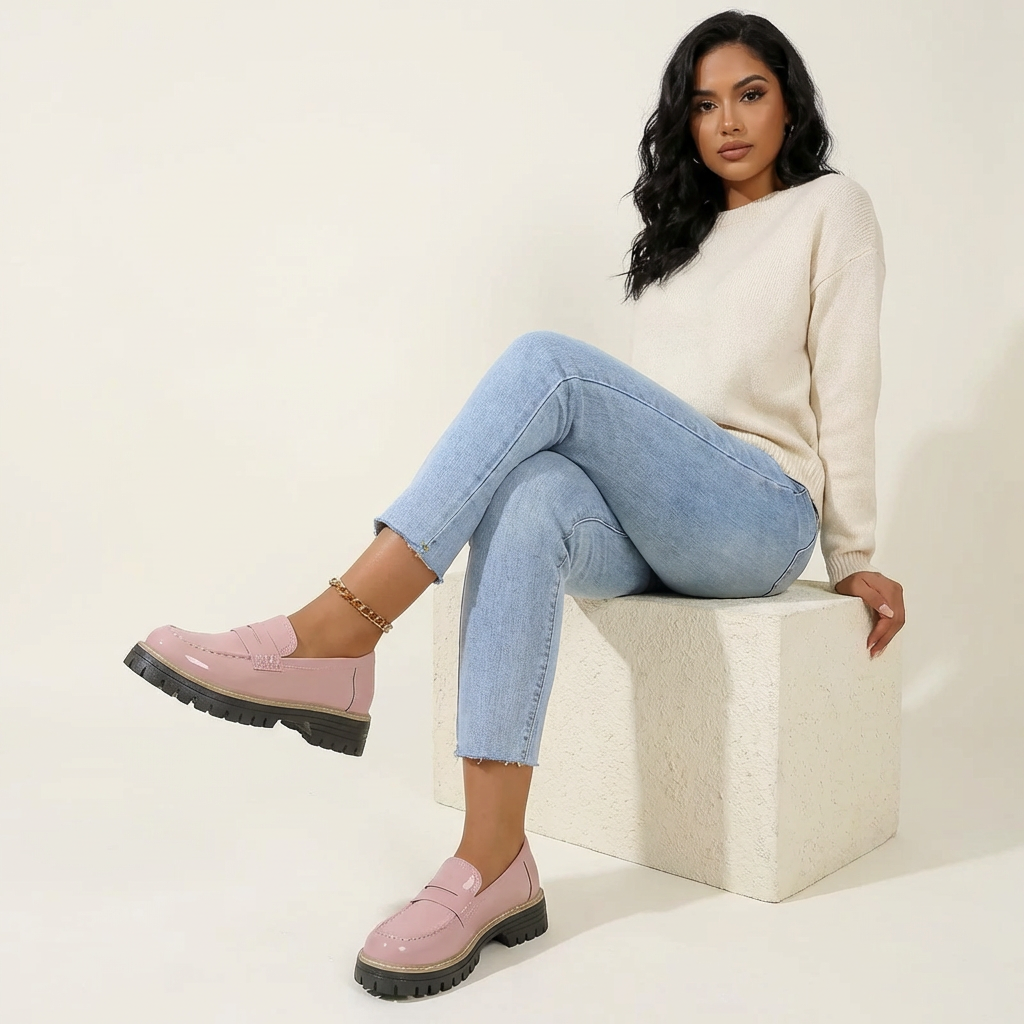 Chunky dames loafers met profielzool – Elowen