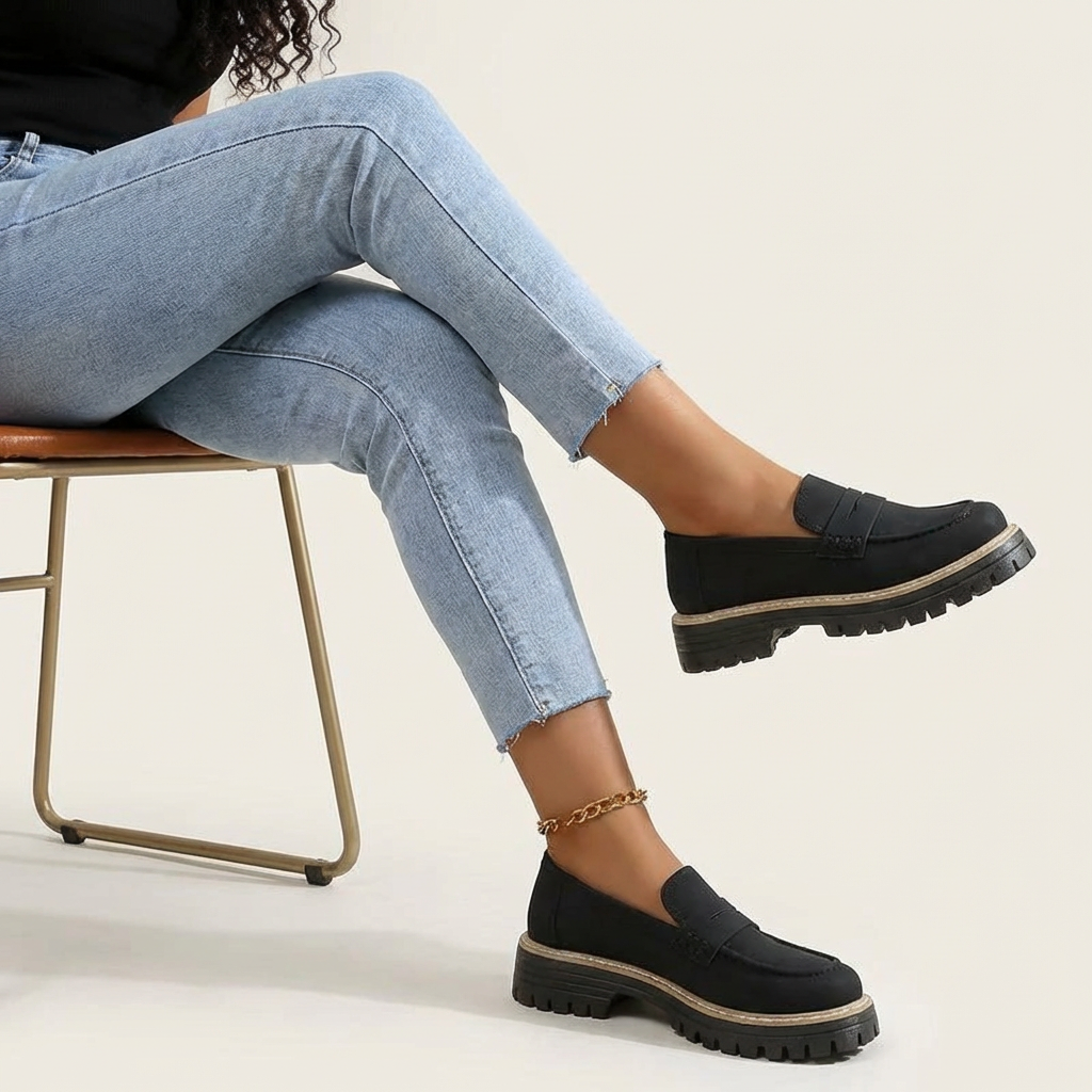 Chunky dames loafers met profielzool – Elowen