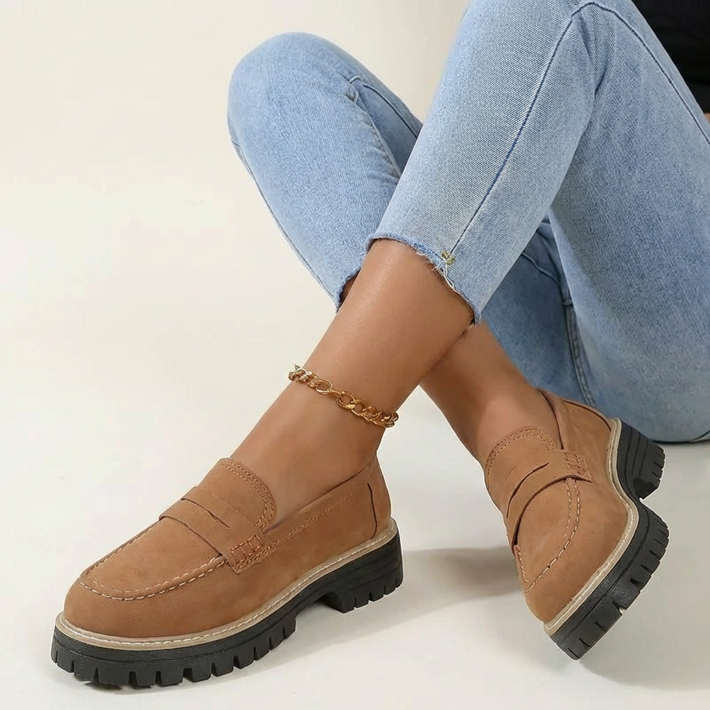 Chunky dames loafers met profielzool – Elowen