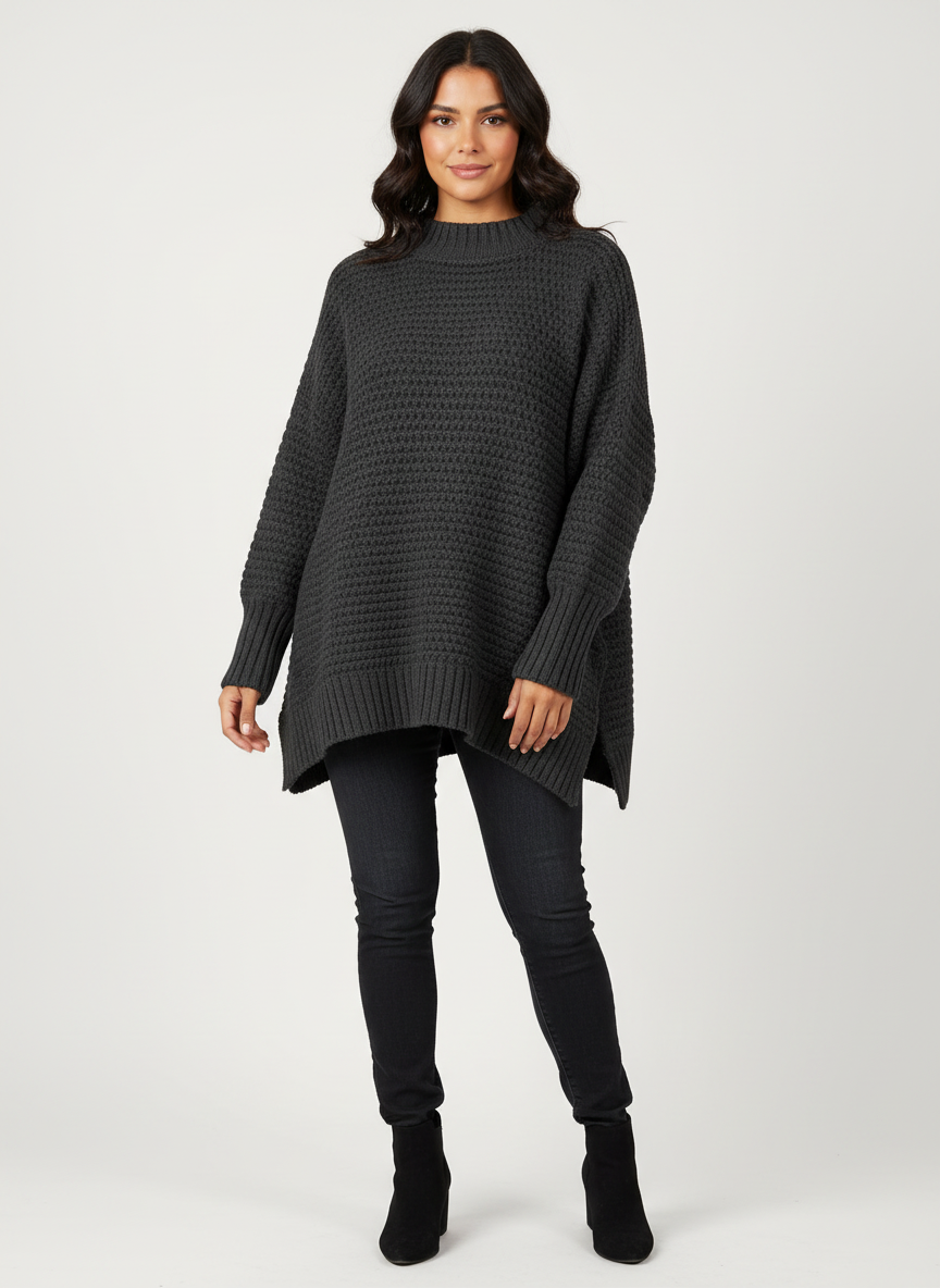 Chunky gebreide damestrui met structuur – Aurelle