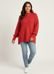 Chunky gebreide damestrui met structuur – Aurelle