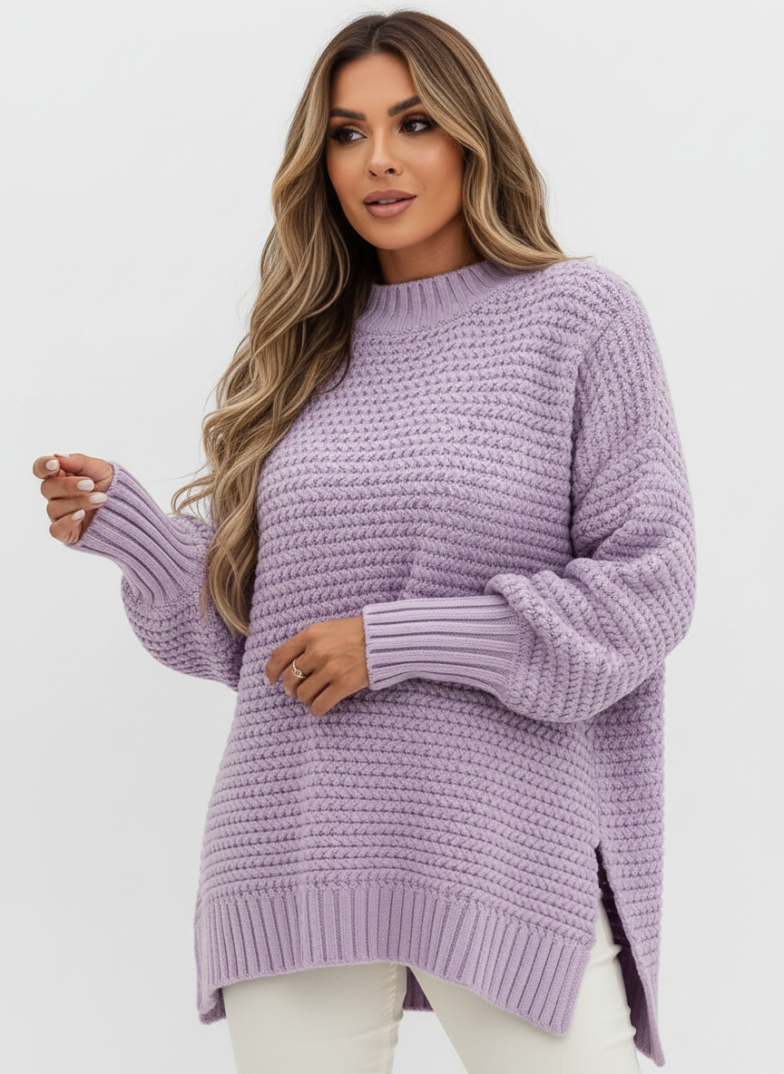 Chunky gebreide damestrui met structuur – Aurelle