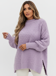 Chunky gebreide damestrui met structuur – Aurelle