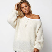 Chunky gebreide trui met zachte structuur en losse fit - Inès