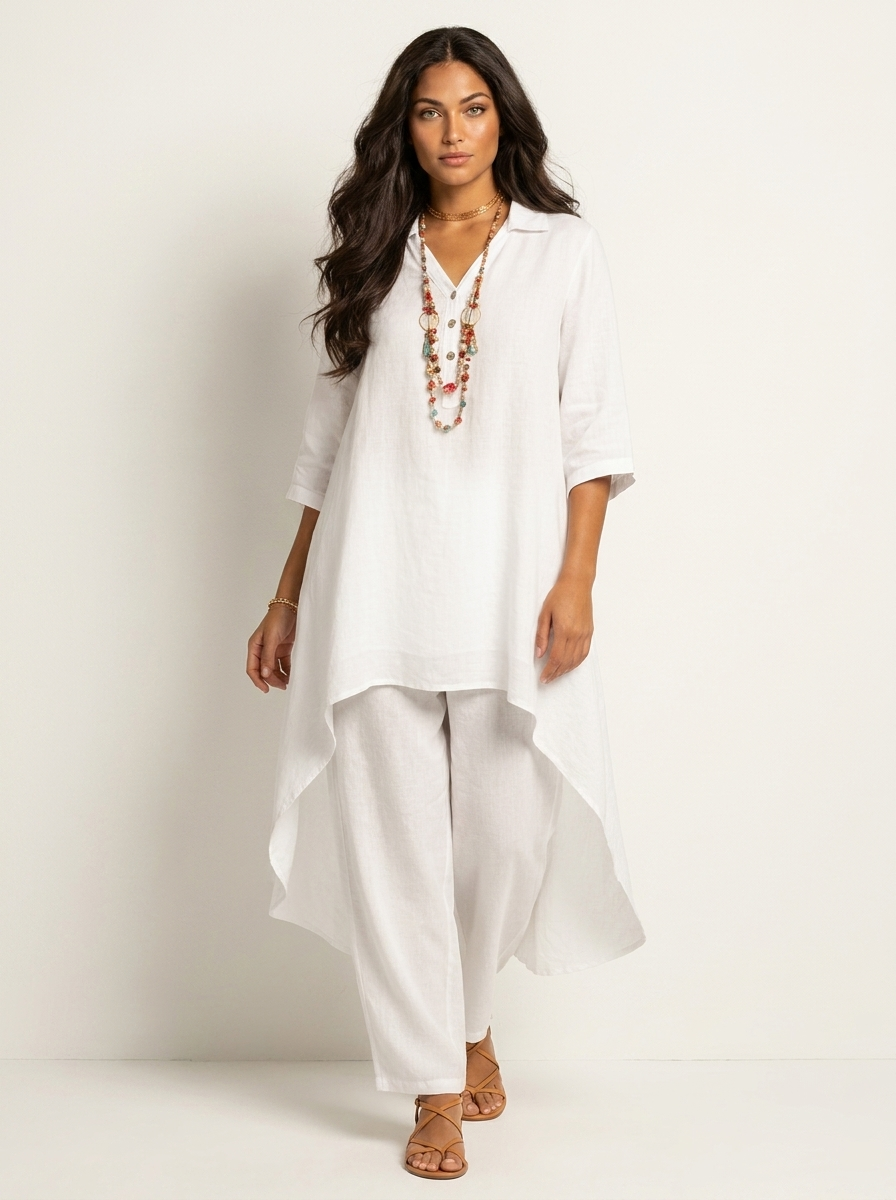 Comfortabele Dames Set met Tuniek en Losse Broek – Amara