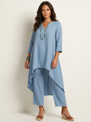 Comfortabele Dames Set met Tuniek en Losse Broek – Amara