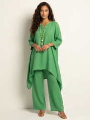 Comfortabele Dames Set met Tuniek en Losse Broek – Amara