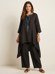 Comfortabele Dames Set met Tuniek en Losse Broek – Amara