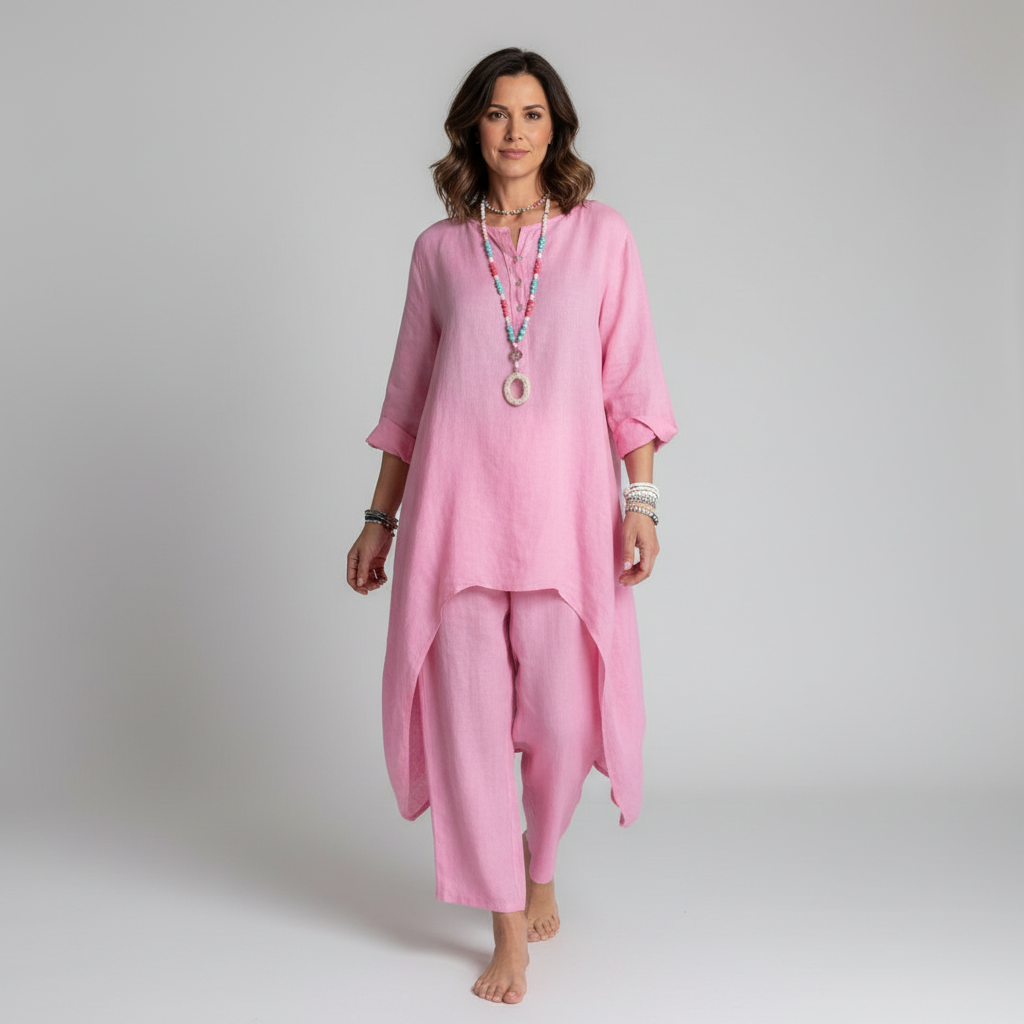 Comfortabele Dames Set met Tuniek en Losse Broek – Amara