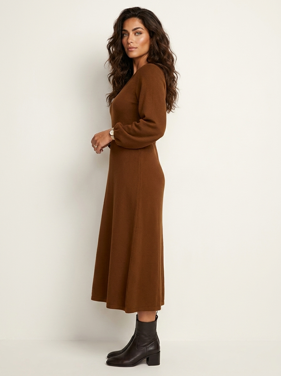 Comfortabele maxi jurk met V-hals - Lotte