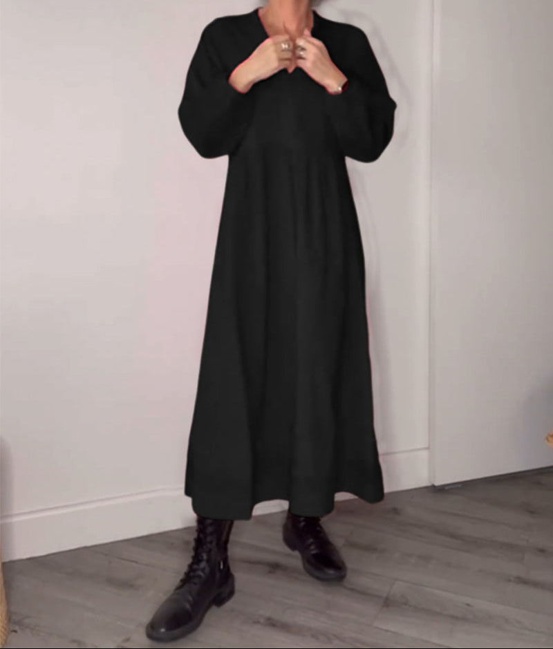 Comfortabele maxi jurk met V-hals - Lotte