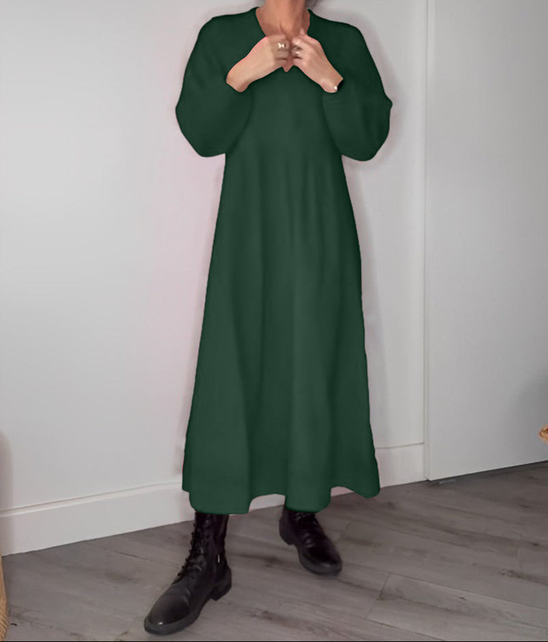 Comfortabele maxi jurk met V-hals - Lotte