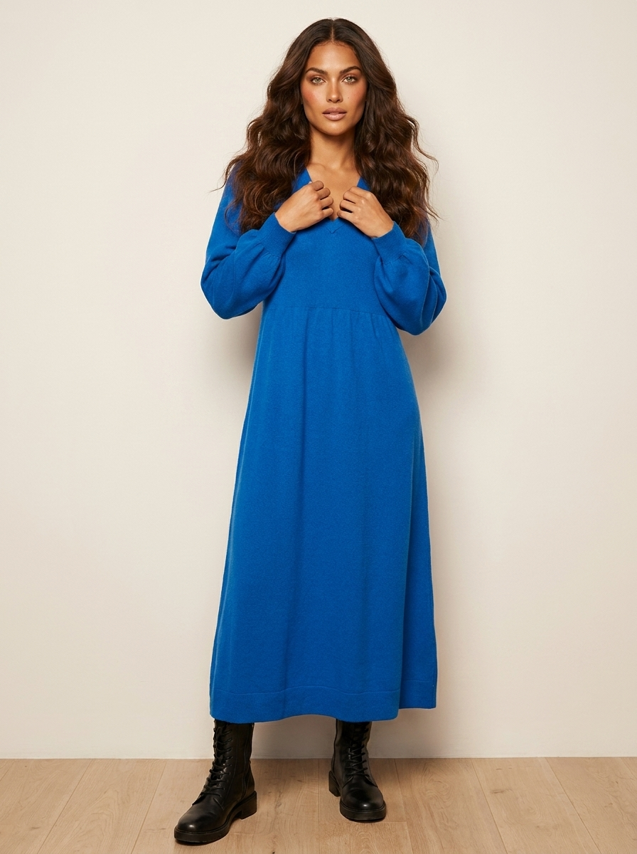 Comfortabele maxi jurk met V-hals - Lotte