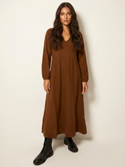 Comfortabele maxi jurk met V-hals - Lotte