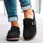 Comfortabele suède instap sandalen – Myrthe