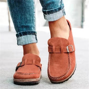 Comfortabele suède instap sandalen – Myrthe