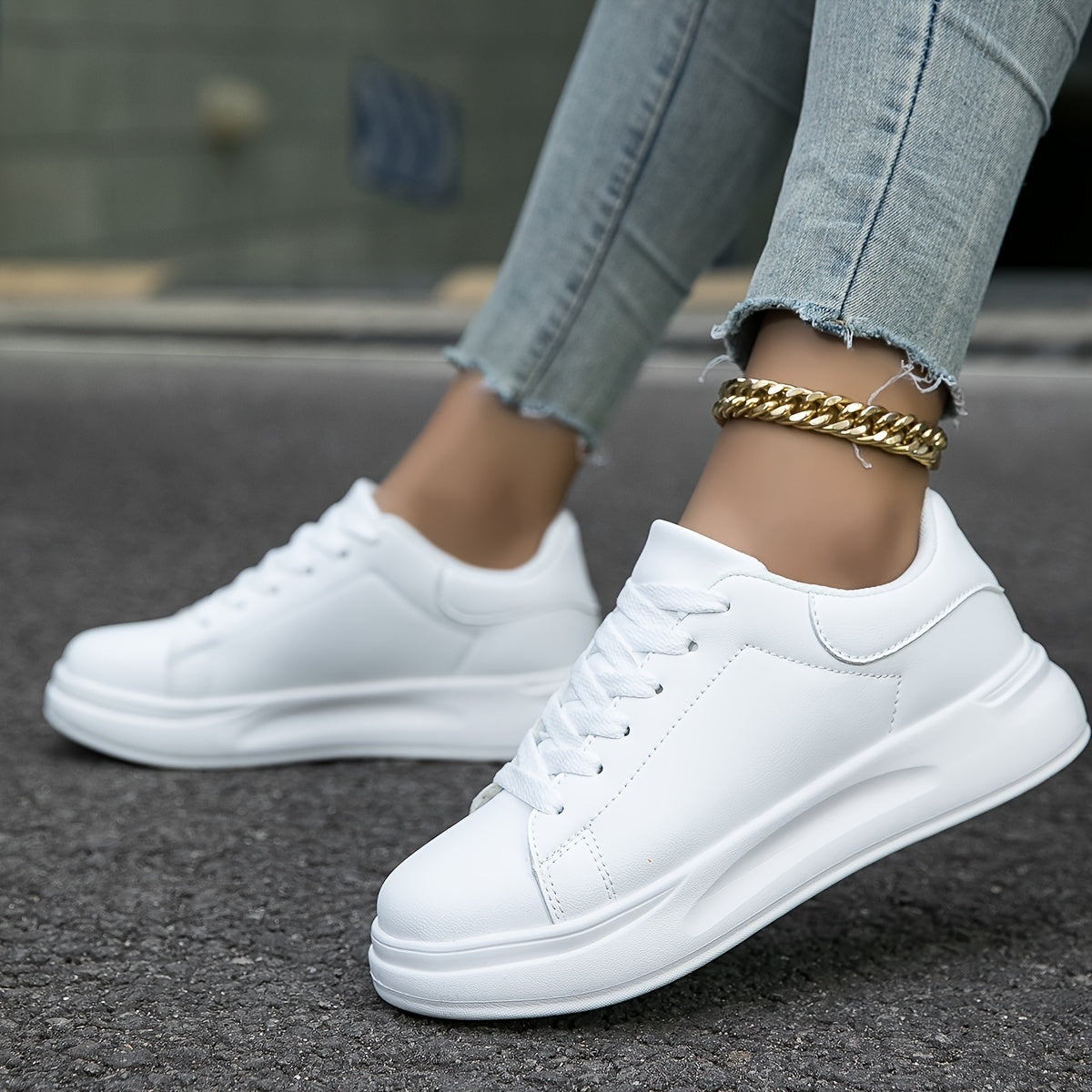 Comfortabele witte dames sneakers - Élise