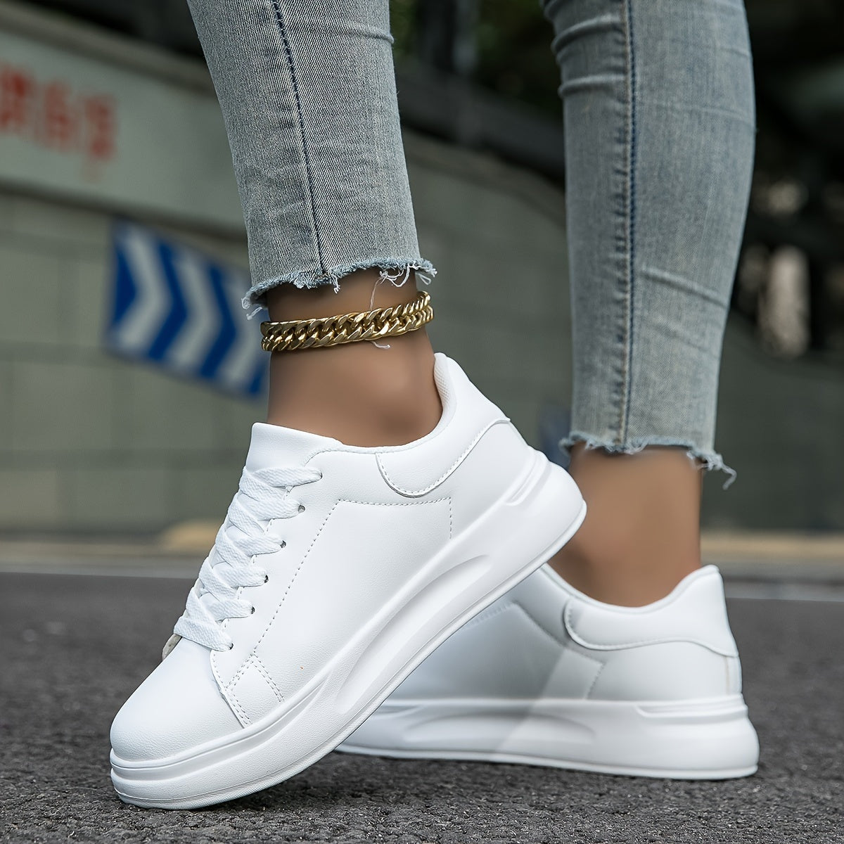 Comfortabele witte sneakers voor dames