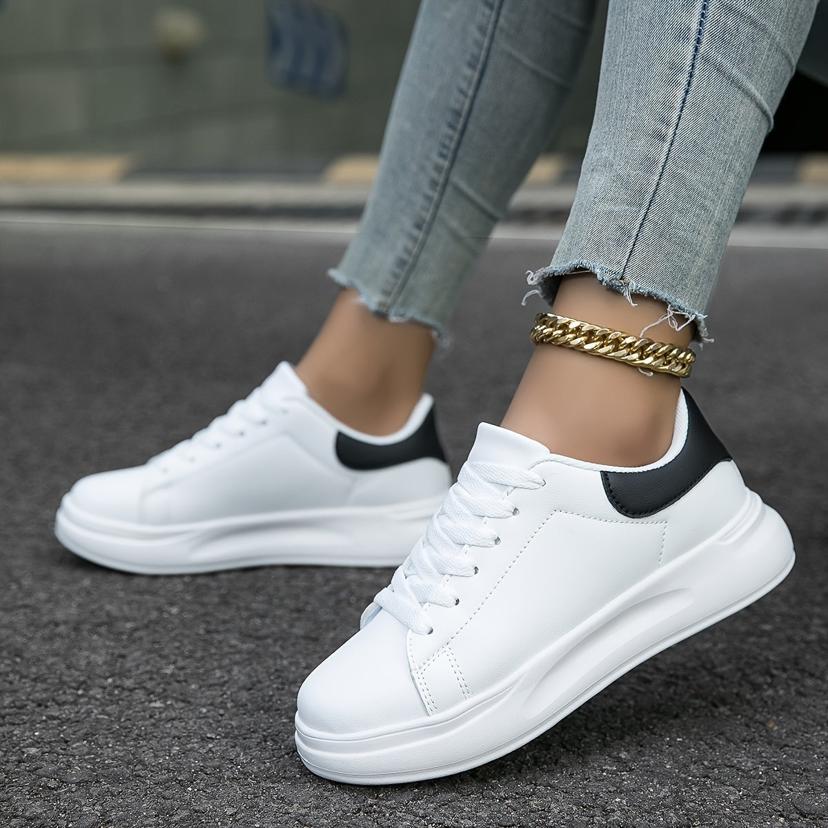 Comfortabele witte sneakers voor dames